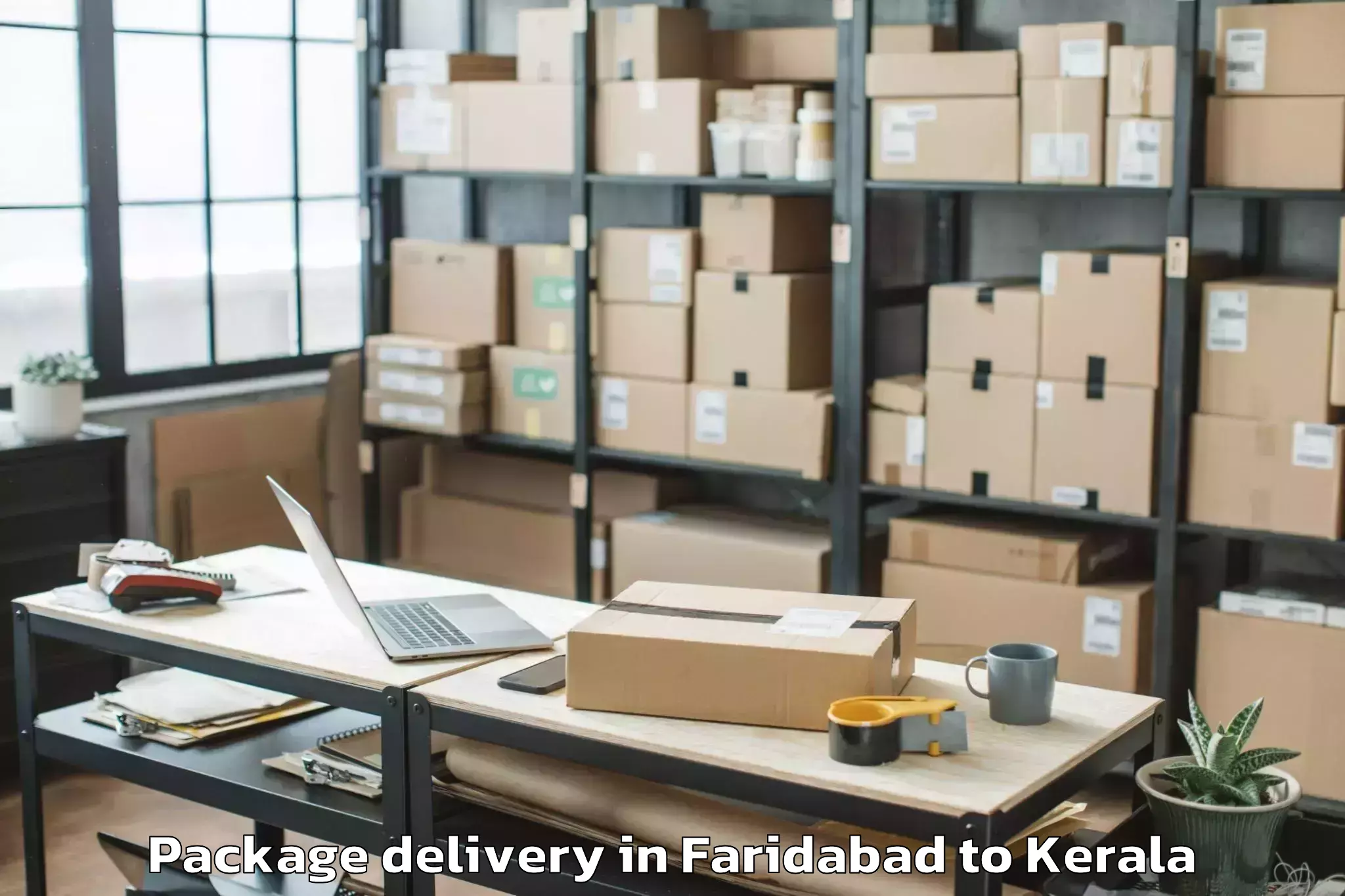 Trusted Faridabad to Thiruvananthapuram Airport Trv Package Delivery